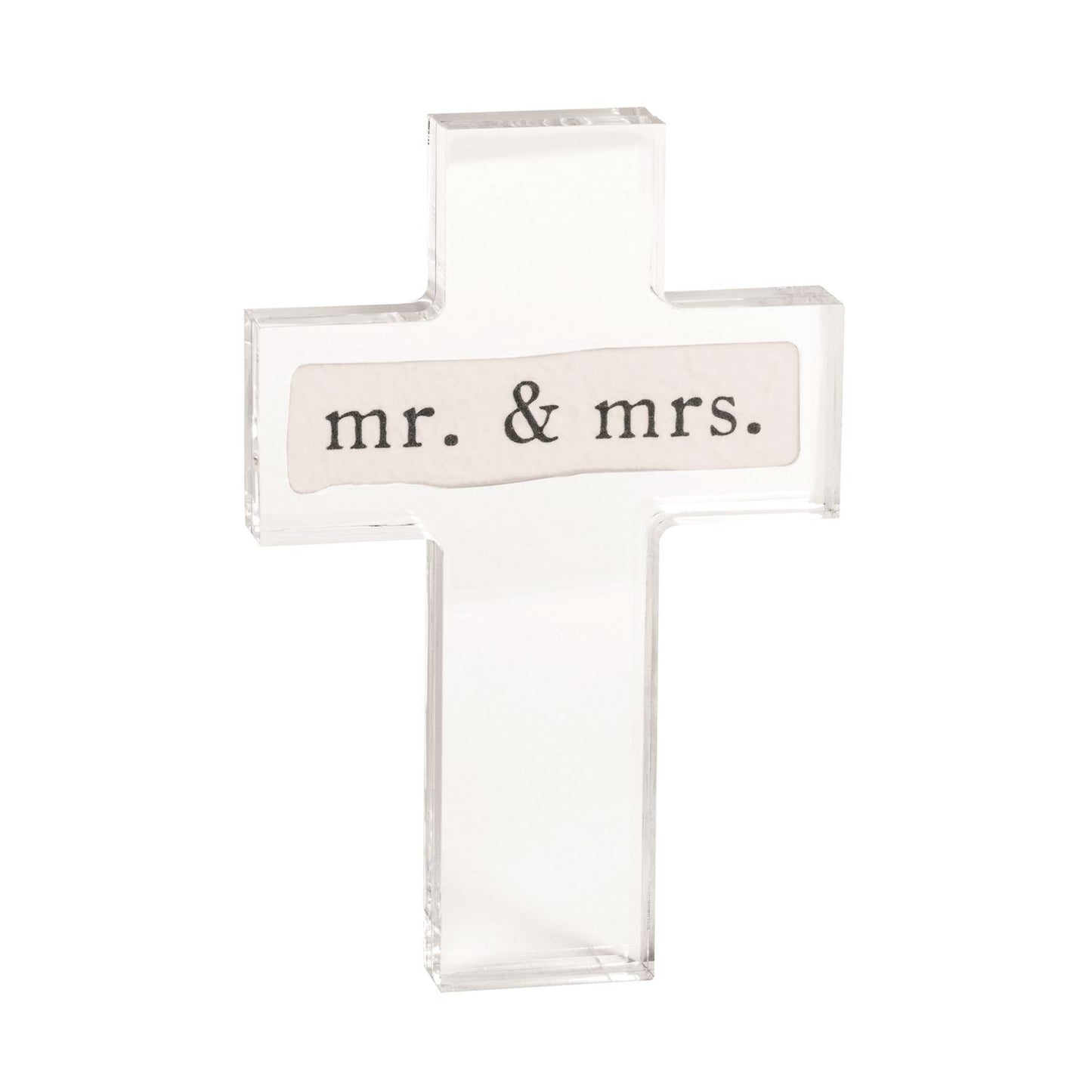 Sentiment Acrylic Cross - Mr. & Mrs.