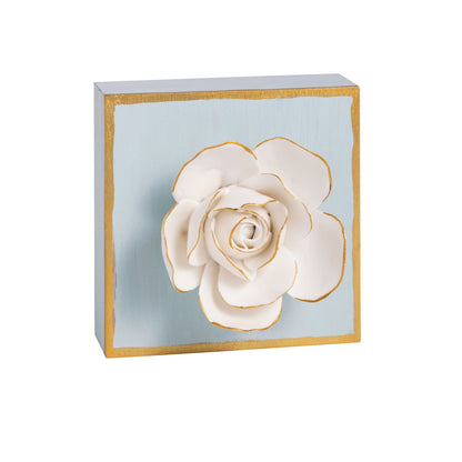 Flower Plaque - Blue