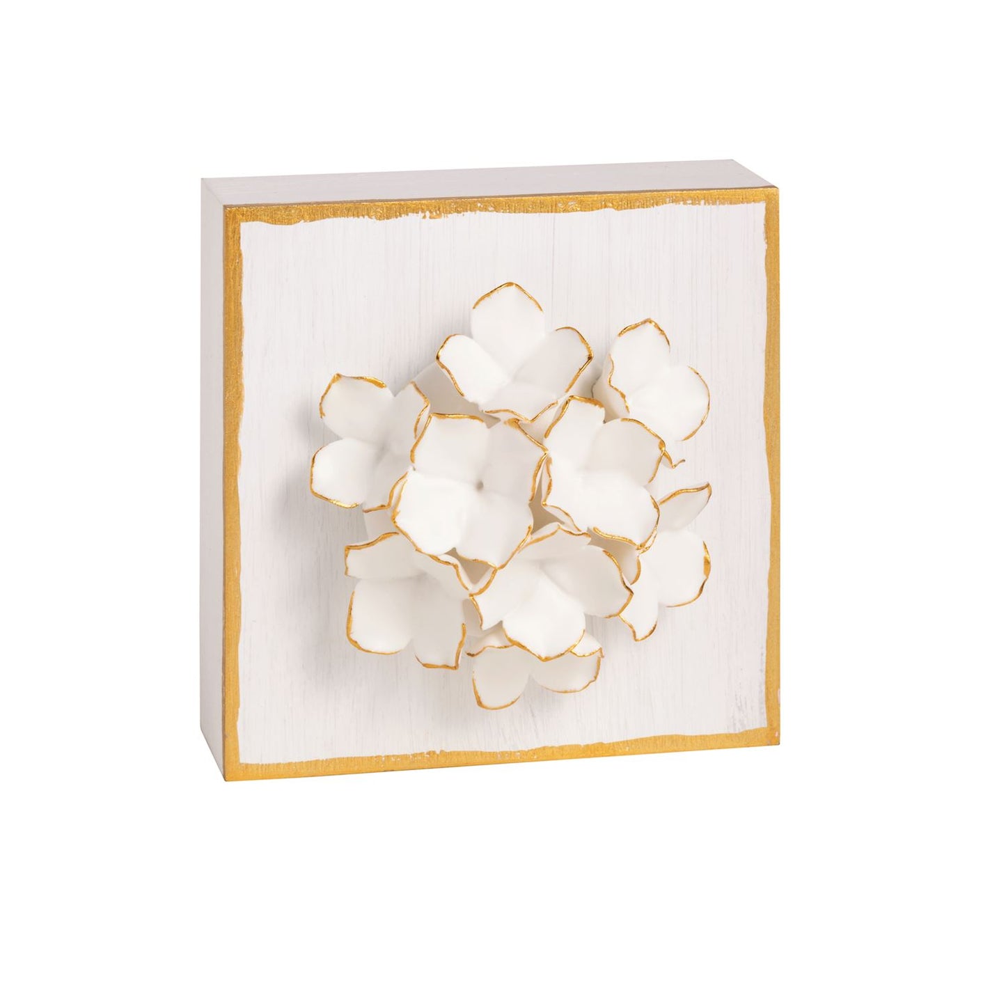 Flower Plaque - White