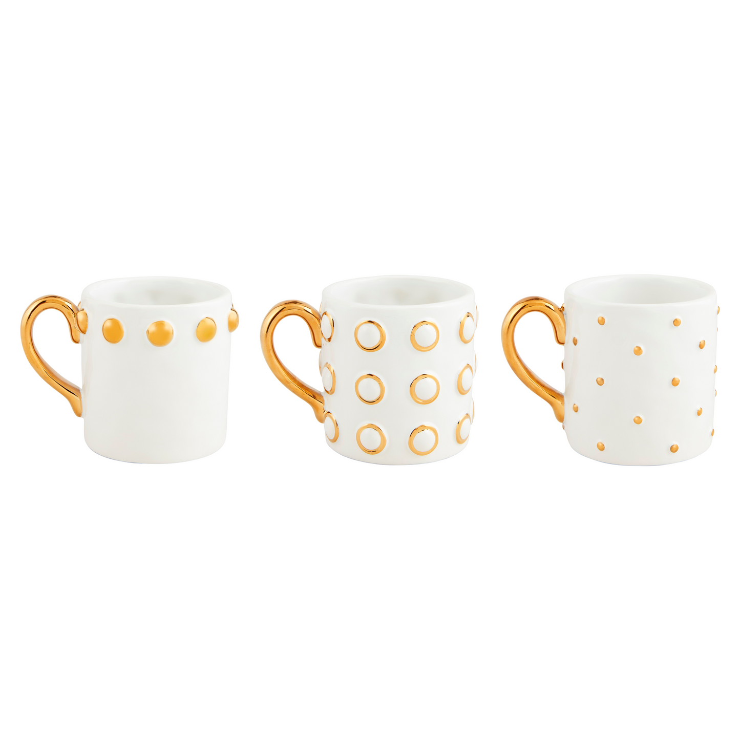 Gold & White Bead Mug