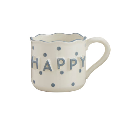 Happy Scalloped Mug