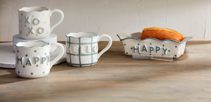 Happy Scalloped Mug