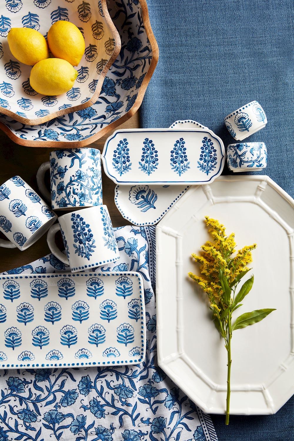 Cornflower Blue Floral Mug