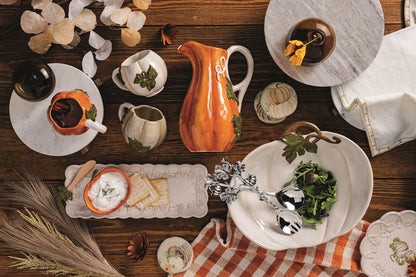 White Leaf Pumpkin Mug