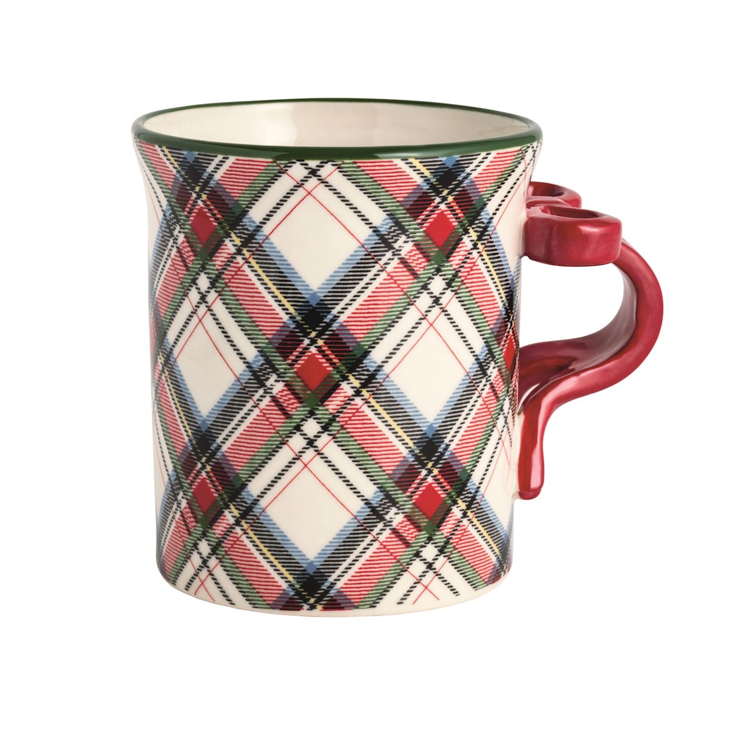 Bow Handle Tartan Mug