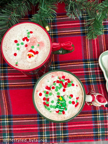 Santa Handle Tartan Mug