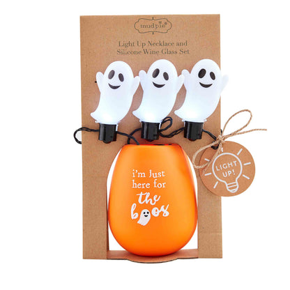 Wine Cup & Necklace Set - Here For The Boos