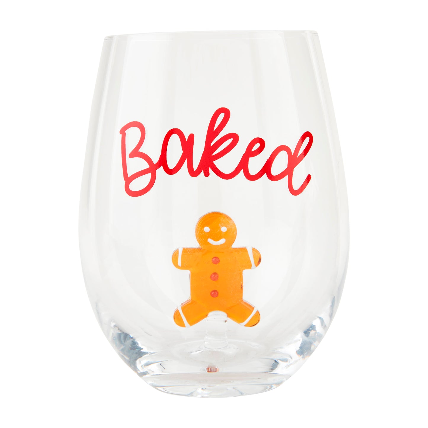 Icon Wine Glass - Gingerbread Man