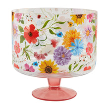 Load image into Gallery viewer, Floral Glass Trifle Dish