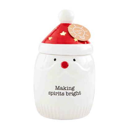 Light-Up Santa Canister