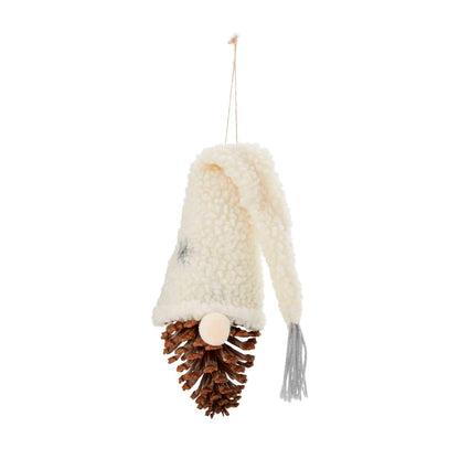 Pinecone Gnome Ornament - Sherpa