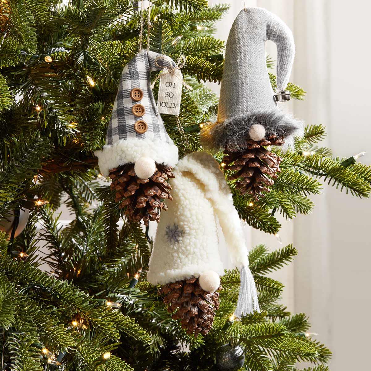 Pinecone Gnome Ornament - Sherpa