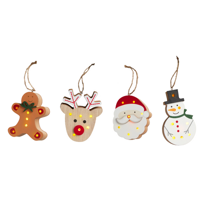 Light-Up Christmas Character Ornament