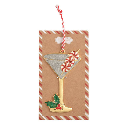 Peppermint Martini Enamel Ornament