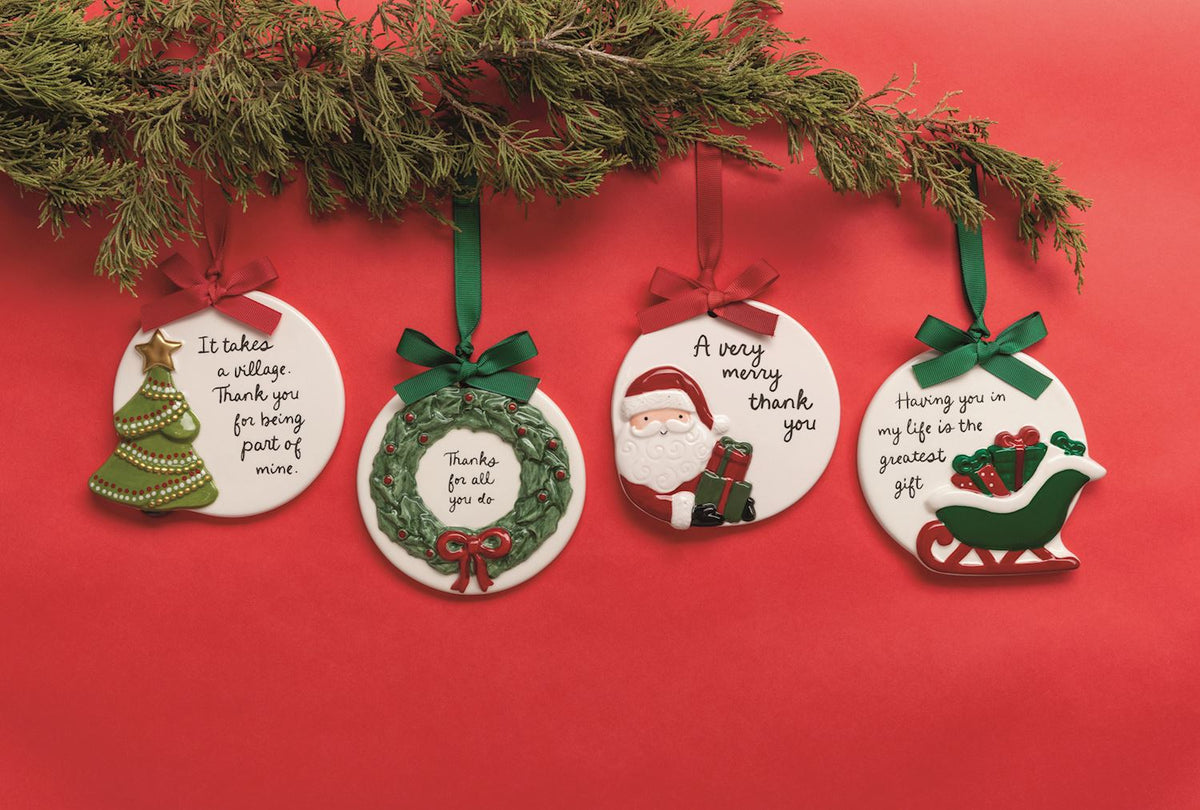 Wreath Thank You Ornament