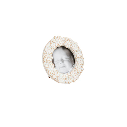 Round Flower Stoneware Frame