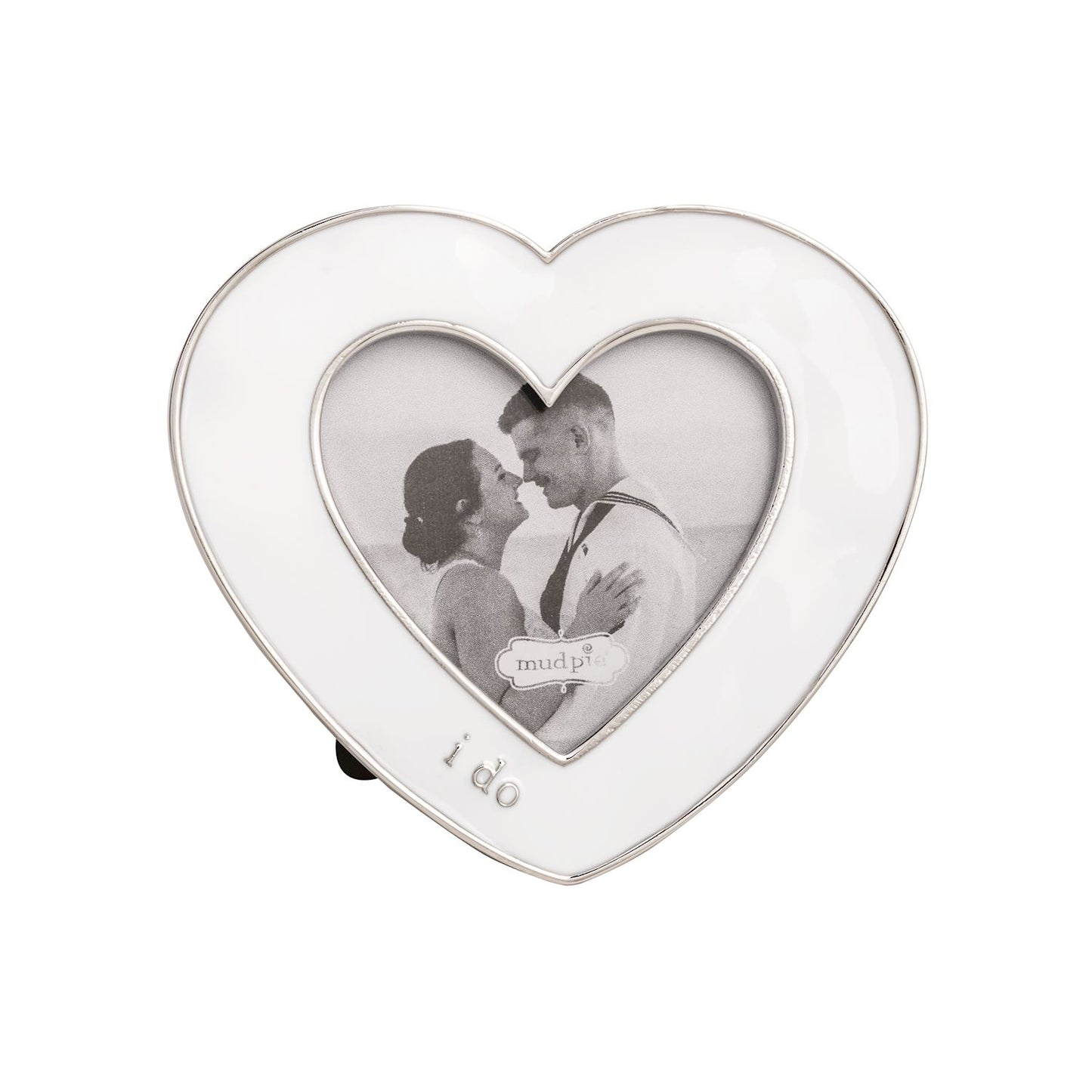 Mini Heart Enamel Wedding Frame - I Do