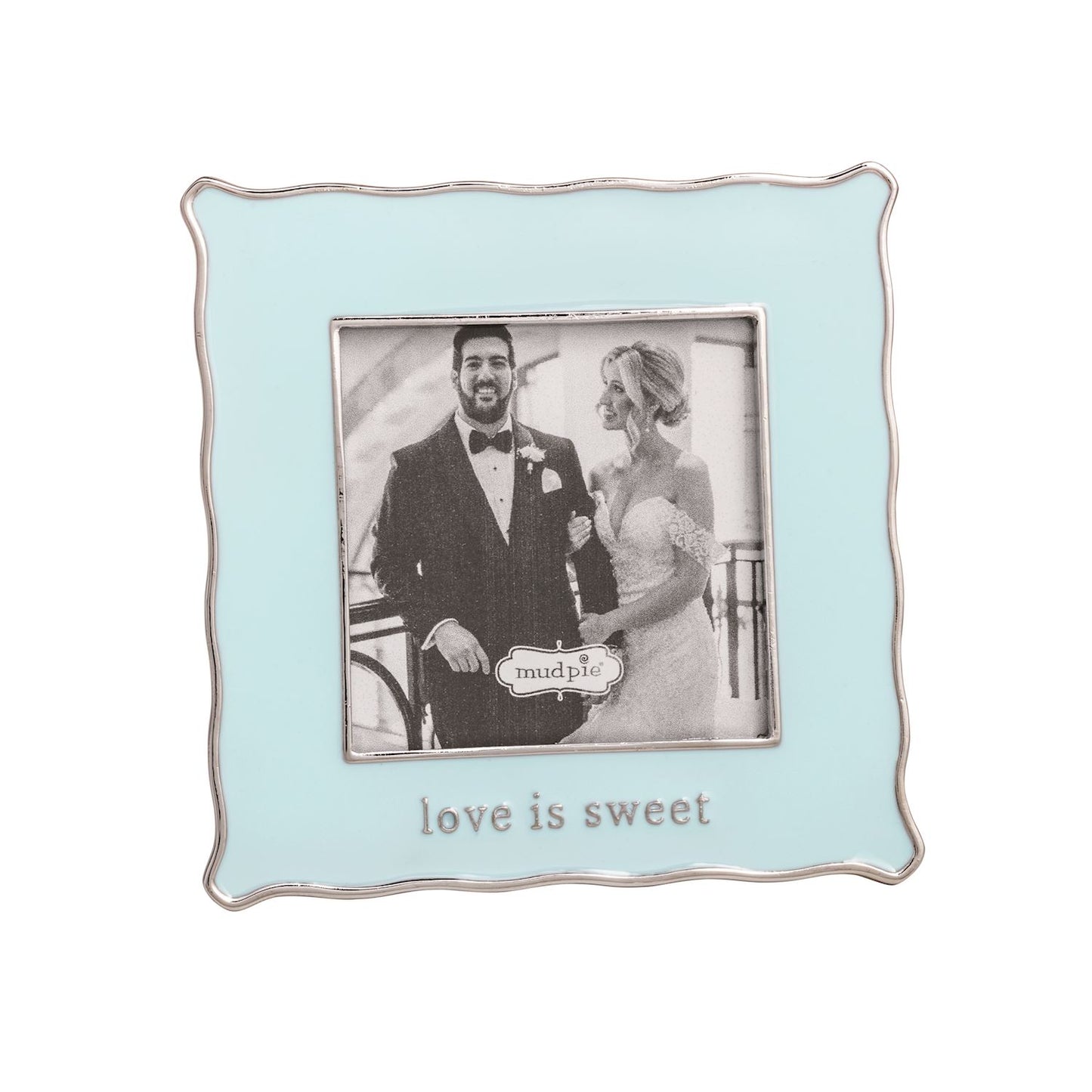 Mini Square Enamel Wedding Frame - Love