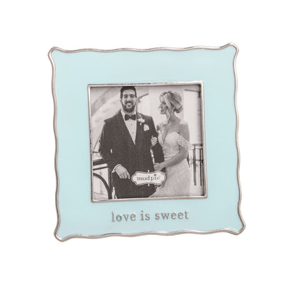 Mini Square Enamel Wedding Frame - Love