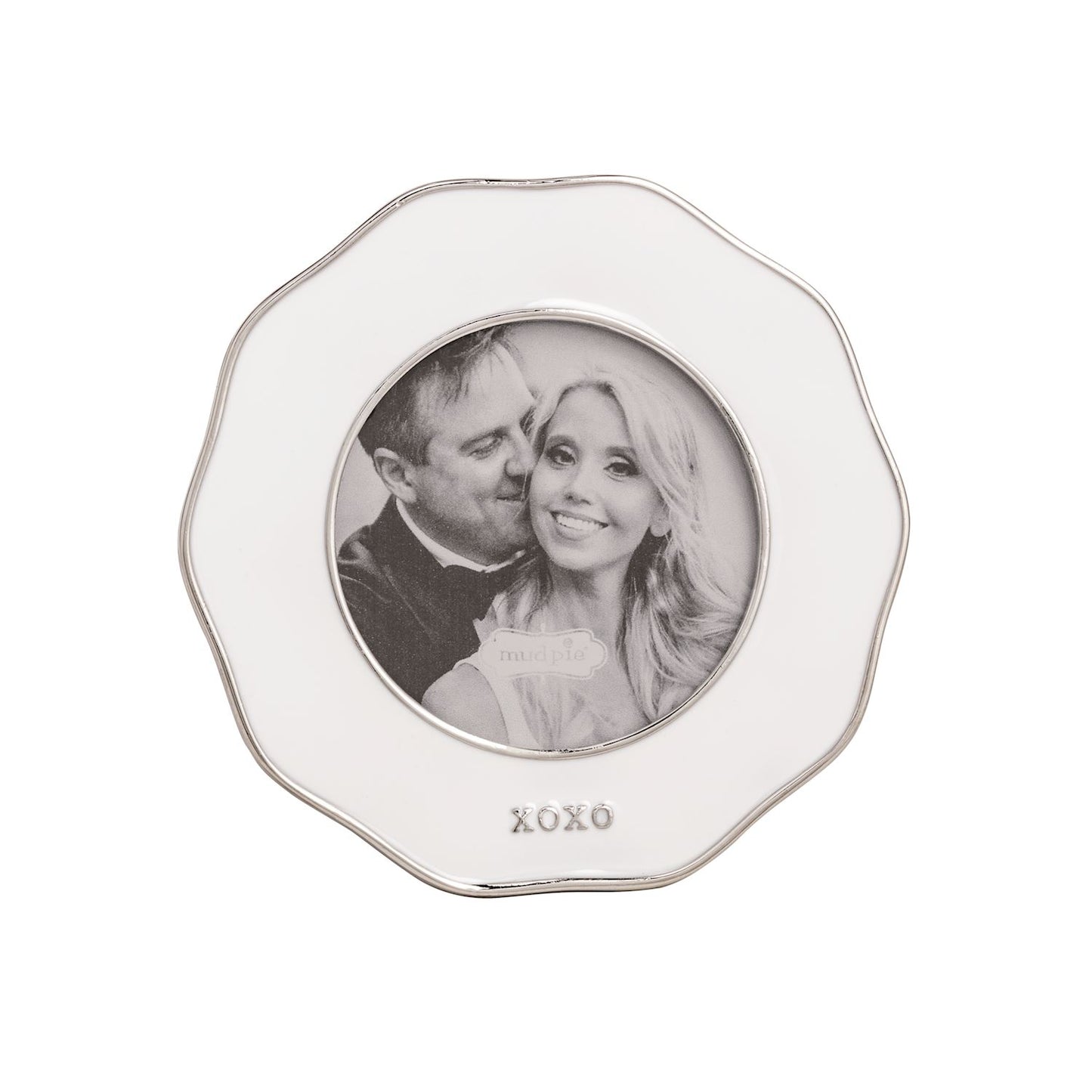 Mini Round Enamel Wedding Frame - XOXO