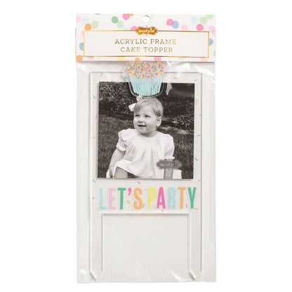 Cake Topper Frame - Let's Party