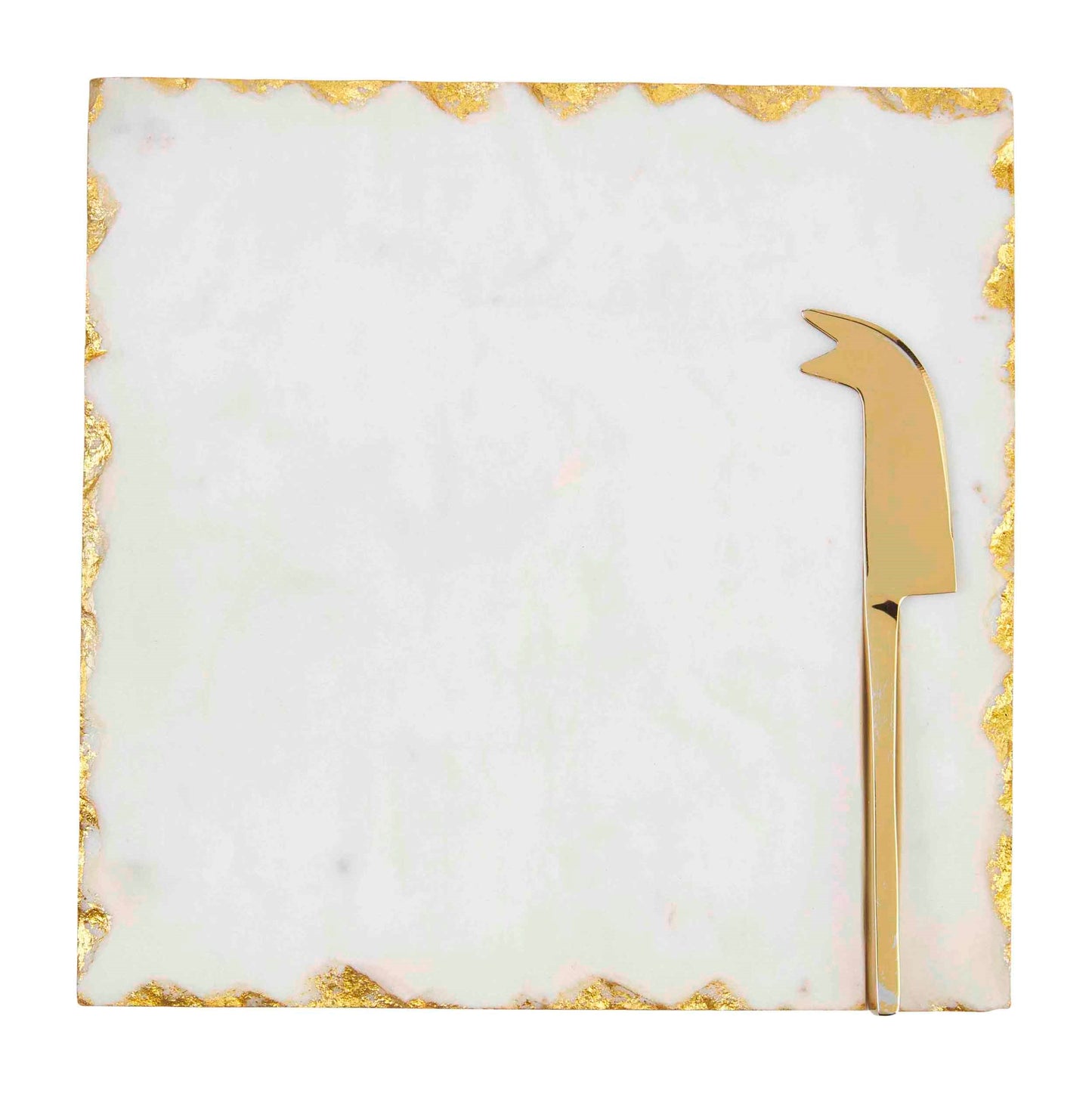 Gold Edge Marble Cheese Board Set