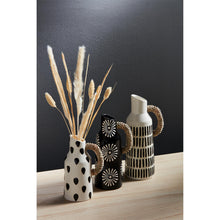 Load image into Gallery viewer, Black &amp; White Dotted Bud Vase