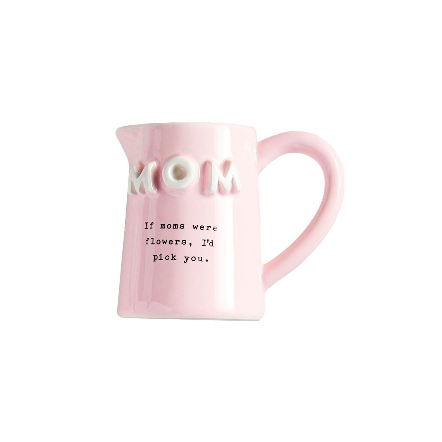 Chunky Letter Bud Vase - Mom