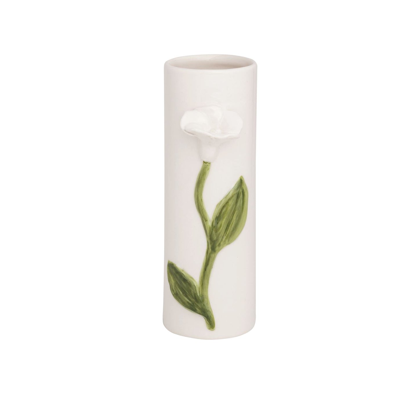 Flower Stem Bud Vase - White