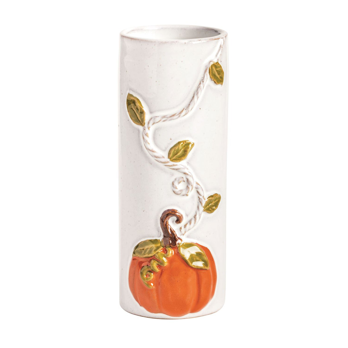 Orange Pumpkin Vine Stem Vase
