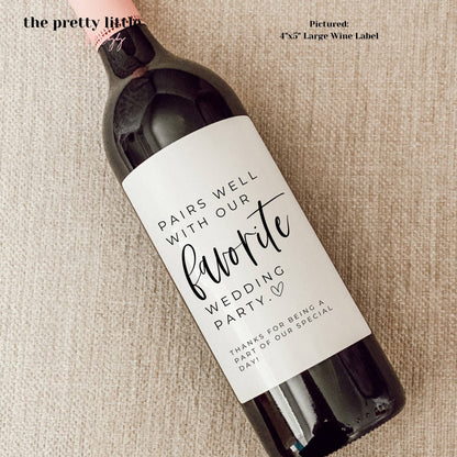 Our Favorite Wedding Party - Wine Label