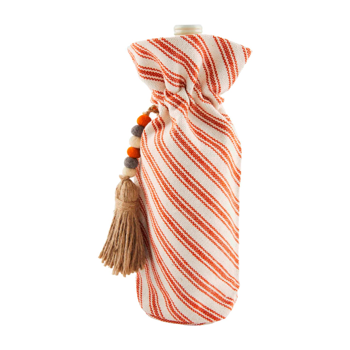 Thanksgiving Wine Bag - Orange Stripe