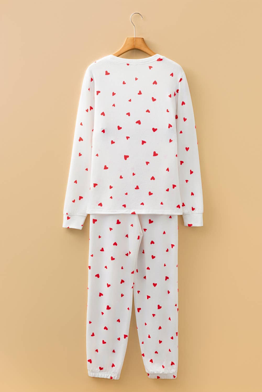 Heart Pattern Drawstring Lounge Set