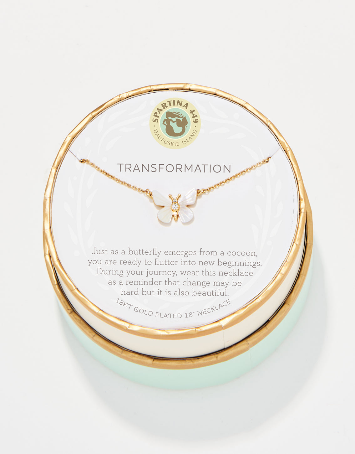 Sea La Vie Necklace Transformation/Mother-of-Pearl Monarch - Gold