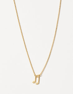 Sea Le Vie Necklace: Music Note - Gold