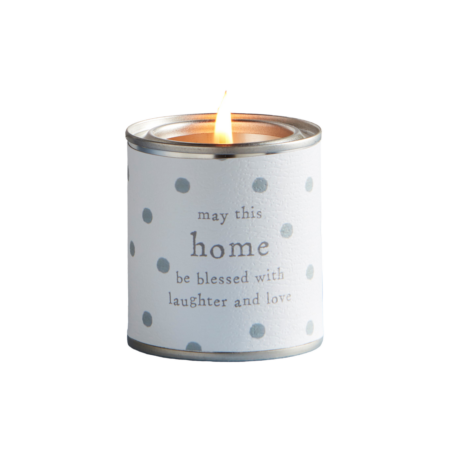 Happy Tin Candle