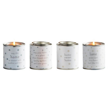 Happy Tin Candle