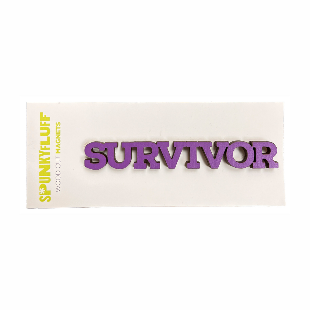 Survivor-Tiny Word Magnet - Purple
