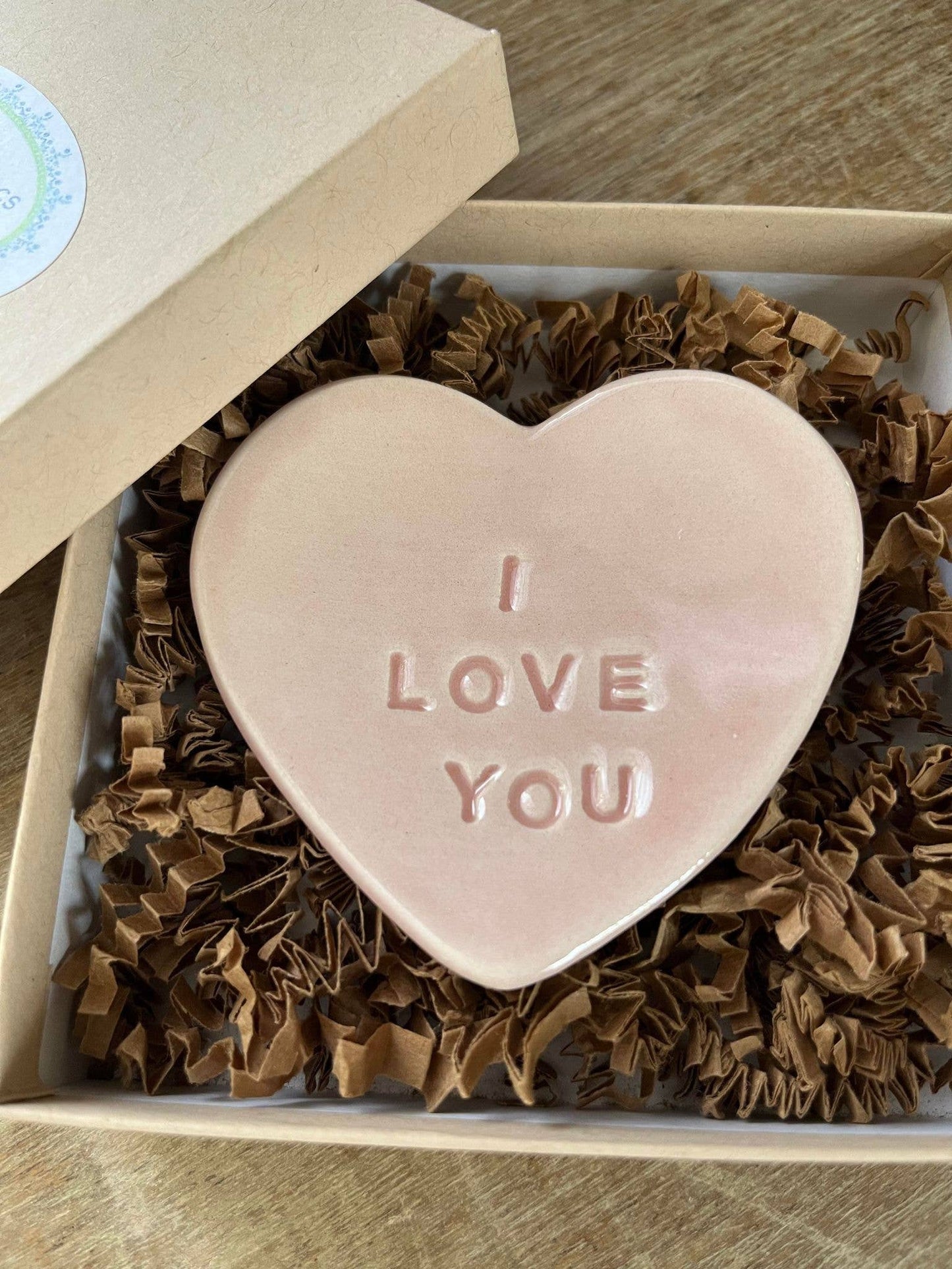Ceramic Heart Ring Dish - I Love You