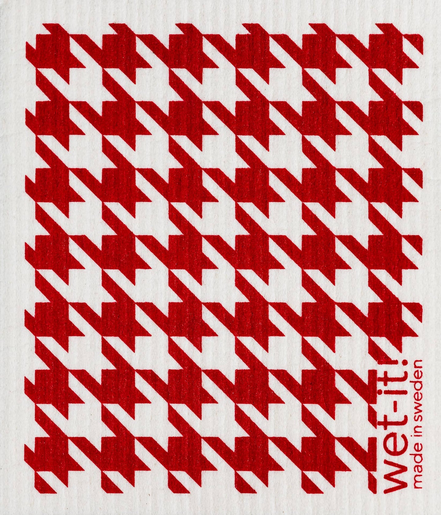 Houndstooth Red Swedish Cloth