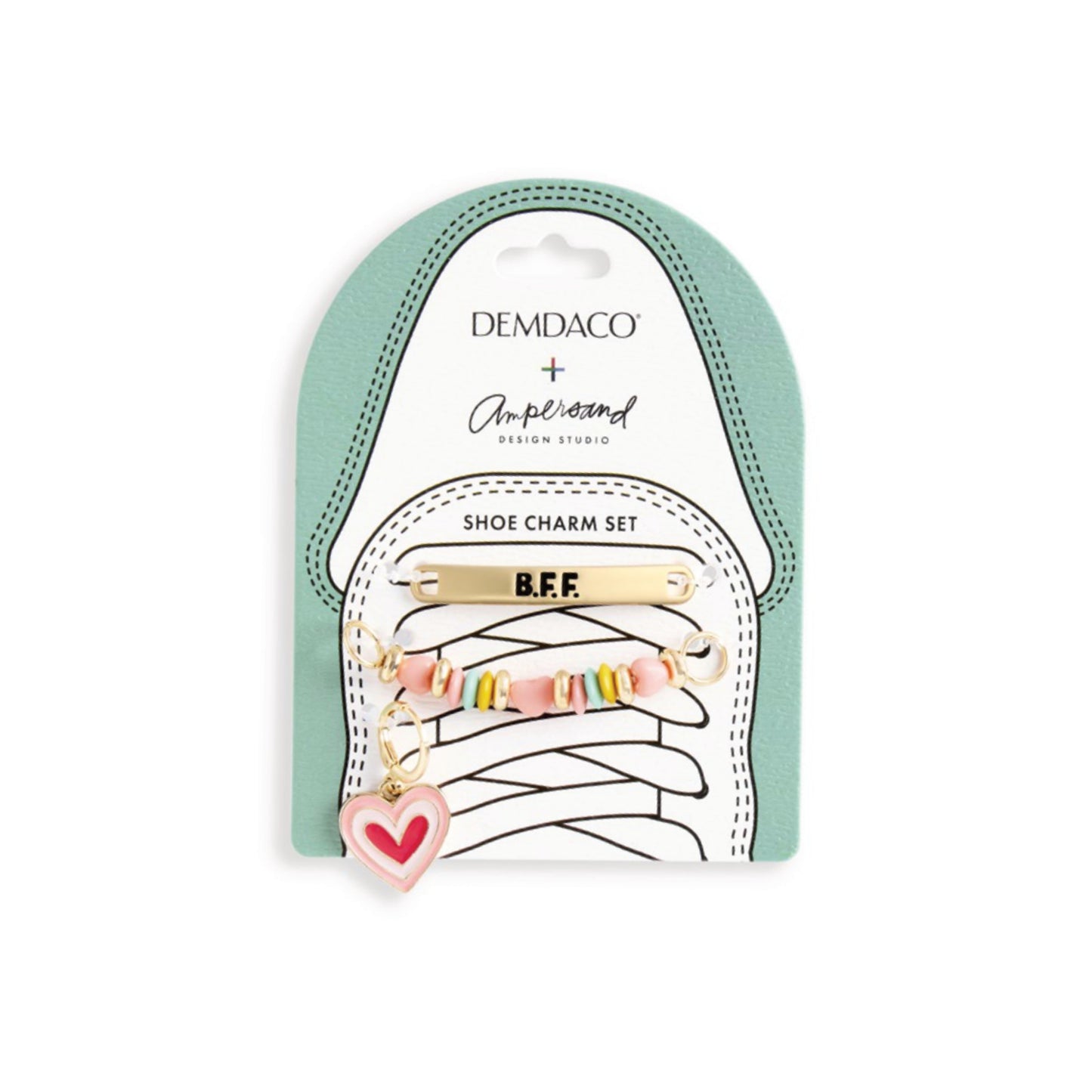 BFF Heart Shoe Charm Set