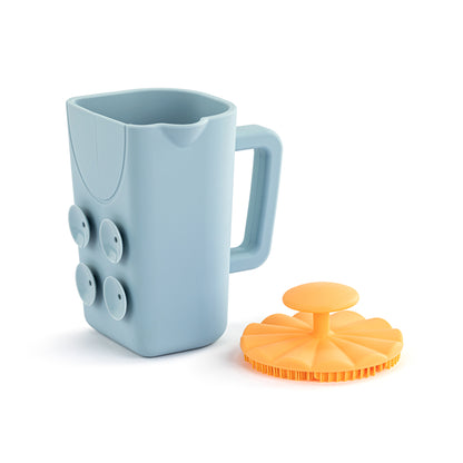Orange Bathtime Brush & Blue Cup
