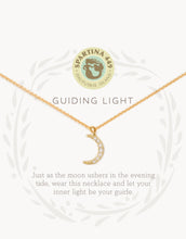 Load image into Gallery viewer, Sea Le Vie Necklace: Guiding Light/Crescent Moon - Gold