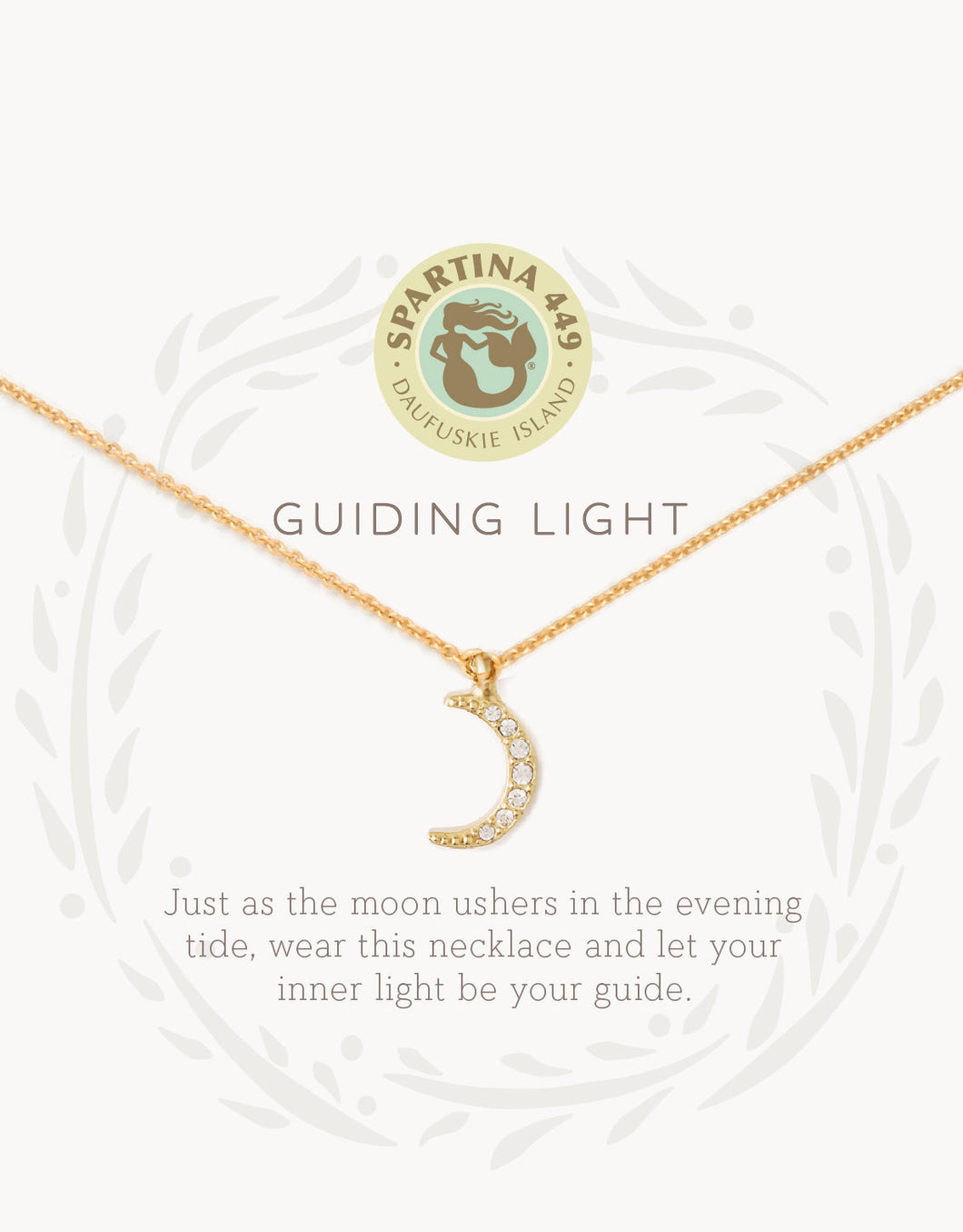 Sea Le Vie Necklace: Guiding Light/Crescent Moon - Gold