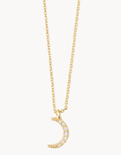 Load image into Gallery viewer, Sea Le Vie Necklace: Guiding Light/Crescent Moon - Gold