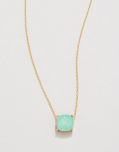 Sea La Vie Sea Glass Necklace Happy/Sea Green- Gold