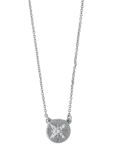 Sea La Vie Necklace Adventure/Compass - Silver