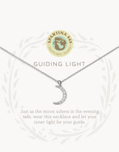 Load image into Gallery viewer, Sea Le Vie Necklace: Guiding Light/Crescent Moon - Silver