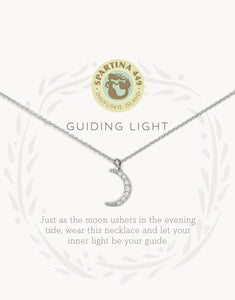 Sea Le Vie Necklace: Guiding Light/Crescent Moon - Silver