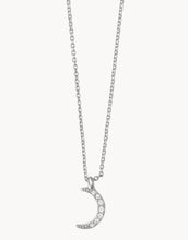 Load image into Gallery viewer, Sea Le Vie Necklace: Guiding Light/Crescent Moon - Silver